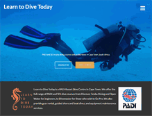 Tablet Screenshot of learntodivetoday.co.za